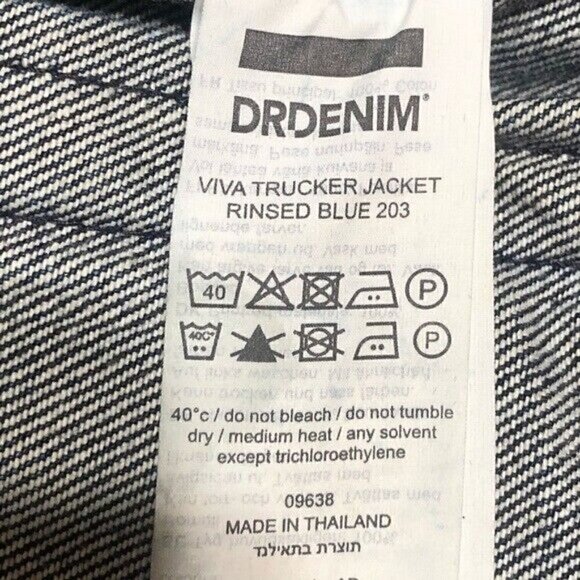 DRDenim Indigo Blue Denim Jean Jacket Size Small - Picture 7 of 8